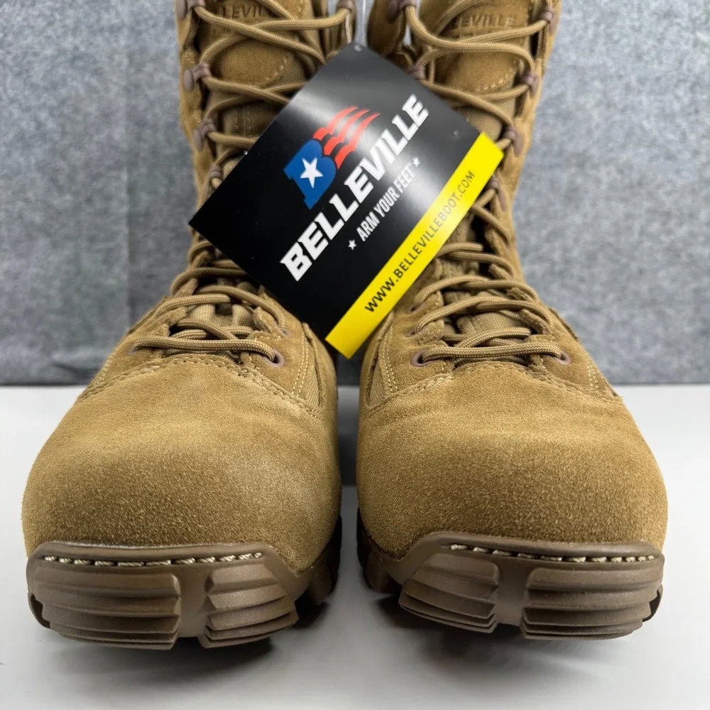 Belleville Tactical Boots Mens 9.5 Wide Coyote Brown TR550 Khyber Vibram Sole